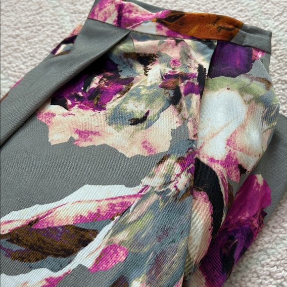 Trina Turk Full Midi Skirt Moody Floral Size 4 Fall Autumn Cocktail Party - Picture 14 of 14